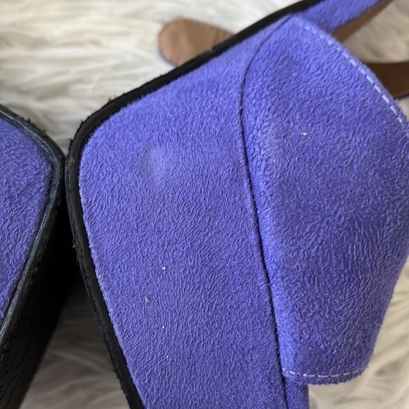 Candies Women’s heels Purple Suede Open-toe Platform size 7.5 M - Picture 3 of 13